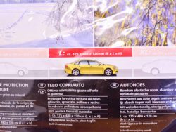 Yellow all-season car cover offers durable protection against snow, dust, and UV for your vehicle.