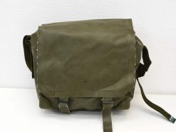 Durable olive-green messenger bag with adjustable strap, perfect for daily use and travel adventures.