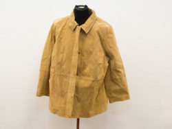 Stylish tan suede oversized jacket, size 52, perfect for casual or formal occasions.