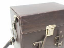 Elegant vintage dark brown leather bag, combining timeless style with durable craftsmanship.