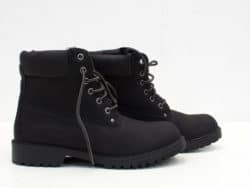 Sturdy black utility boots for comfort and excellent grip in various outdoor activities.