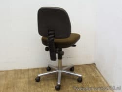 Brown ergonomic office chair with adjustable height and rolling casters for ultimate comfort.