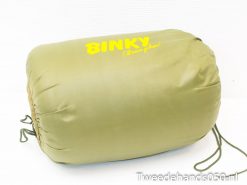 Binky: Lightweight olive green travel pillow for outdoor comfort and convenience on the go.