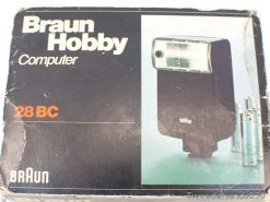 Vintage Braun Hobby Computer 28 BC flash unit packaging for photography enthusiasts and collectors.