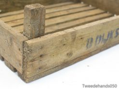 Rustic wooden crate, perfect for vintage storage or unique home decor accent.