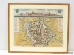 Detailed 17th-century Dockum map showcasing its historic skyline and urban layout.