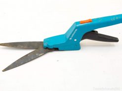 Ergonomic blue garden shears with sharp blades for precise cutting and comfortable grip.