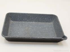 Modern dark gray non-stick baking pan with handle, perfect for versatile cooking and casseroles.