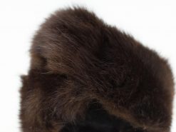 Luxurious dark brown fur hat, perfect for stylish warmth and winter elegance.