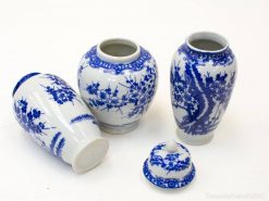 Elegant blue and white porcelain vases featuring intricate floral designs for timeless home decor.