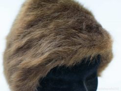 Elegant vintage brown fur hat, blending luxury and warmth for stylish winter days.