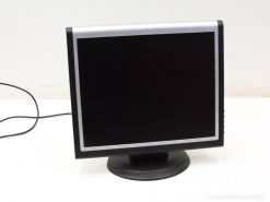 Sleek black and silver monitor, perfect for vintage computing and nostalgic setups.