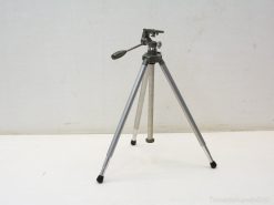 Sturdy, lightweight tripod with adjustable height and quick-release plate for stable photography.