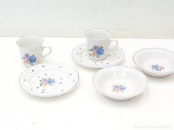 Elegant floral porcelain tea set, perfect for stylish gatherings and enchanting table settings.