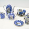 Elegant blue and white porcelain tea set for stylish gatherings and memorable tea experiences.