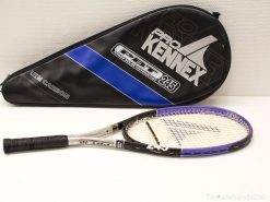 Pro Kennex 245 tennis racket and sleek cover, designed for style and performance.