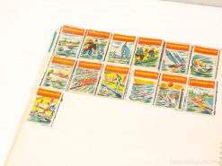 Colorful vintage GROSCO cards featuring aquatic sports and nostalgic water adventures for collectors.