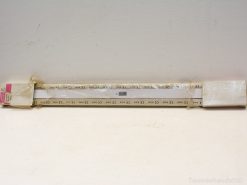 White measuring ruler for precise measurements in educational and creative projects.