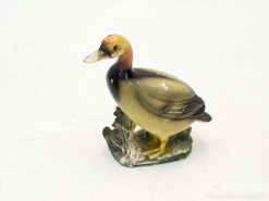 Elegant bone china duck figurine with vibrant colors and realistic details for collectors and decor.