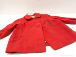 Charming vintage red coat for girls, perfect for cozy wear and nostalgic style.