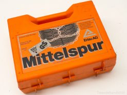 Mittelspur Tire Chain Toolbox: Essential winter gear for safe driving in snow and ice.