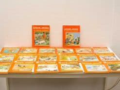 Vintage Suske en Wiske comic book collection with vibrant covers and whimsical illustrations for sale.