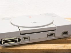 Vintage Sony PlayStation console: a nostalgic icon with a library of classic games.