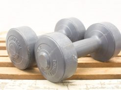 Used 2.5 kg dumbbells with matte finish for home gym, perfect for light workouts.