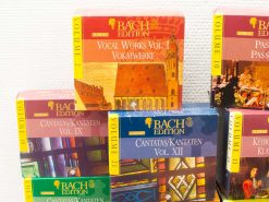 Bach Edition box set featuring Vocal Works and Cantatas, perfect for classical music lovers.