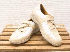 Chic beige womens shoes with Velcro for comfort and style, perfect for daily wear.