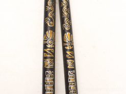 Elegant black vintage chopsticks with golden motifs, perfect for dining or decorative display.