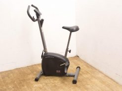 Sleek black stationary bike for effective at-home workouts and customizable resistance levels.