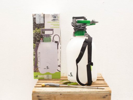 5L modern garden sprayer with adjustable nozzle and carry strap for easy use.