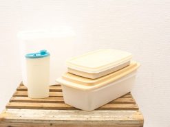 Modern storage containers for an organized kitchen, perfect for various food and prep needs.