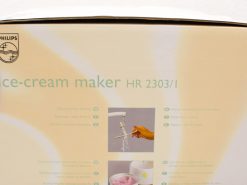 Philips HR 2303/1 ice cream maker for easy homemade ice cream creation and delicious flavors.