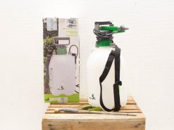 5L modern garden sprayer with adjustable nozzle and carry strap for easy use.