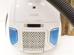 Koenic vacuum cleaner: modern design with blue accents, user-friendly controls, and efficient filtration.