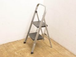 Lightweight aluminum household ladder with anti-slip steps for safety and stability in everyday tasks.