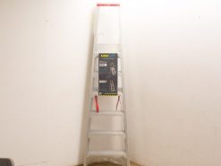 Little Giant aluminum step ladder with safety features for home and professional use.