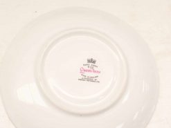 Elegant Queen Anne bone china plate, vintage quality, made in England by Ridgway Potteries.