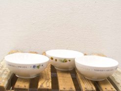 Elegant ceramic bowls with botanical designs, perfect for enhancing any dining experience.