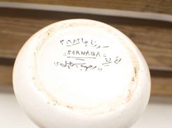 Handcrafted ceramic vase featuring SORNAGA inscription, perfect for collectors and decor enthusiasts.