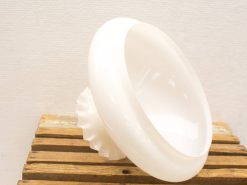 Elegant white bowl with fluted base, perfect for modern decor and functional serving.