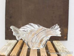 Elegant glass bowl with wave patterns, perfect for fruit or as a decorative accent.