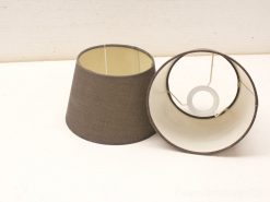 Elegant brown textured lamp shades, conical design, perfect for any interior style.