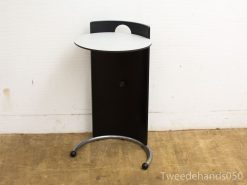 Stylish minimalist side table with storage, perfect for modern interiors and small spaces.