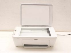 Sleek, white multifunction printer for home or office with wireless connectivity and compact design.