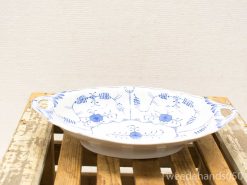 Elegant blue floral porcelain dish, perfect for serving or as decorative tableware.