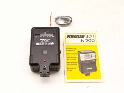 Revue Tron B 200 light meter with manual and accessories for optimal photography exposure settings.