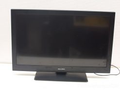 Sleek black Salora flat-screen TV with minimalist design and sturdy base for stylish viewing.